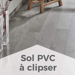 Revêtement de sol de type sol pvc à clipser